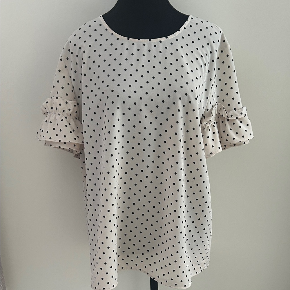Banana Republic Black and White Polka Dot Blouse